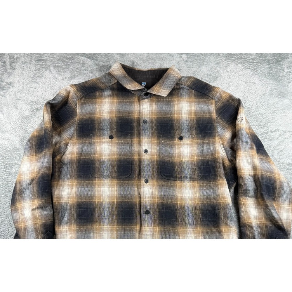 Kuhl Shirt Mens Medium Multicolor Plaid Flannel Long Sleeve Button Front Outdoor